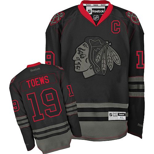 NHL Chicago Blackhawks Trikot #19 Jonathan Toews Authentic Schwarz Reebok